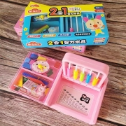 晨光二合一智力学具盒 ASD99805 认知学习教具 颜色随机